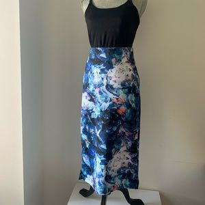 Floral/stained glass long skirt